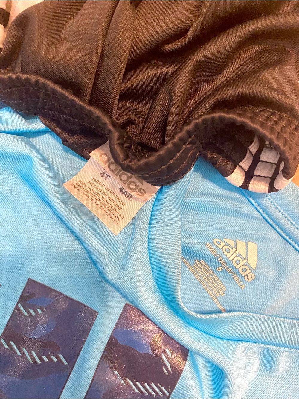 ππ€ ADIDAS MATCHING SET FOR BOYS SIZE 4T! TANKTOP AND SHORTS BLUE STRIPES 2 PIECE - Picture 7 of 9